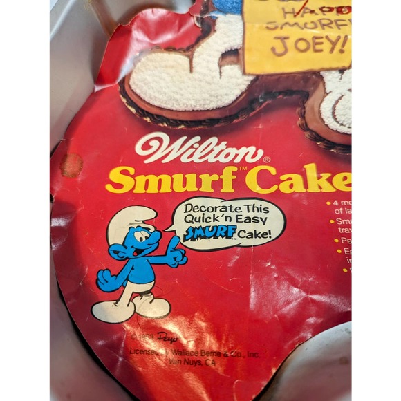 Vintage Wilton Smurf Cake Pan 1983 Aluminum Mold Tin Bakeware - Picture 4 of 6